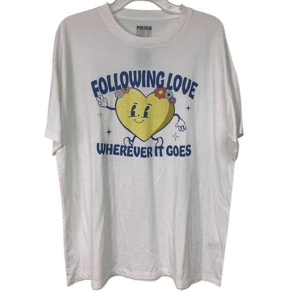 New American Eagle Mens Medium Following Love Wherever It Goes Short Sleeve Tee - Picture 1 of 5